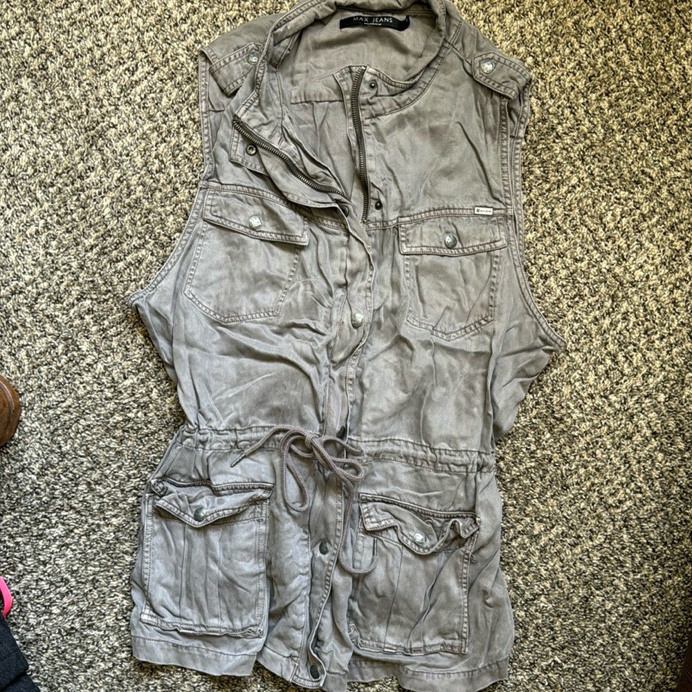 Max Jeans Grey Oversized Vest